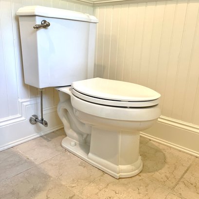 A Kohler 2 Piece Toilet With Brushed Nickel Lever - Loc A