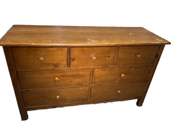 Solid Wood Seven Drawer Dresser