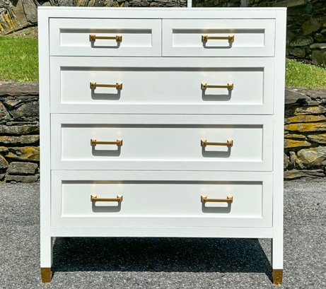 A Gorgeous Modern Dresser With Brass Hardware By Serena & Lily