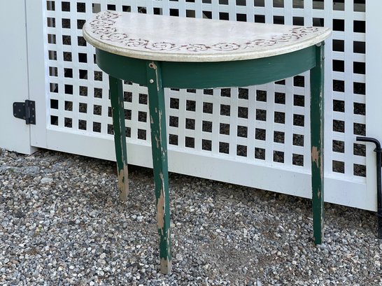Hand Painted Demilune Shabby Chic Table