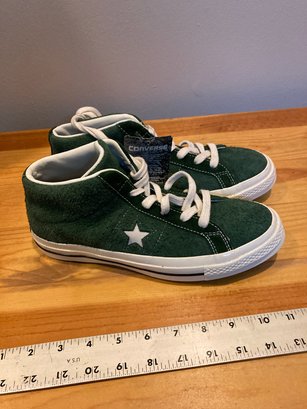 Green Suede/leather Converse Chuck Taylor All Star Shoes Women's 7.5 Mens 5.5