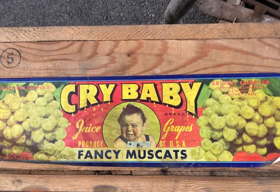 Cool Vintage Crybaby Wooden Crate/box