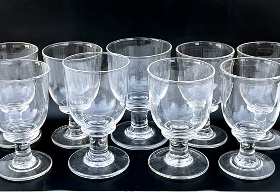 A Set Of 9 Crystal Wine Goblets By Simon Pearce