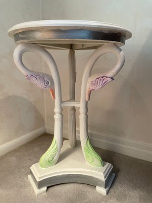 Vintage , Round Swans Side Table.