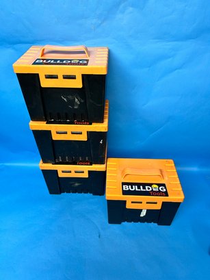 Bulldog Stacking Storage Boxes Lot # 7
