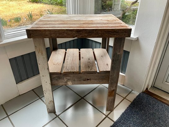 Rustic Wood Side Table