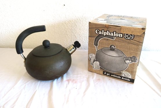 Calphalon Two Quart Whistle Tea Kettle With Box