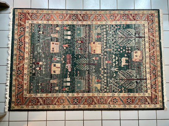Folk Art Inspired Carpet By Oriental Weavers, Made In Egypt 4' X 6'