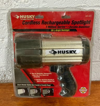 NEW Husky Rechargeable Spotlight Aluminum 1 Million Series ~Ultra Bright Worklight ~