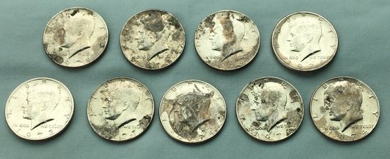 Lot Of 9 - 1971 - 1979 U.s. Kennedy Half Dollar Coins