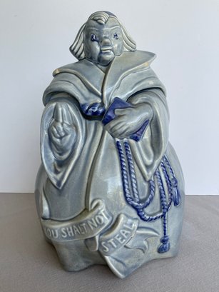 Vtg Red Wing FRIAR TUCK Thou Shall Not Steal Cookie Jar 10-1/2' X 8 X 8 (READ DESCRIPTION)