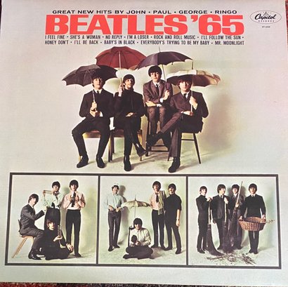 THE BEATLES - BEATLES '65 -  ST-2228 - VINYL LP - I FEEL FINE  -  VG CONDITION