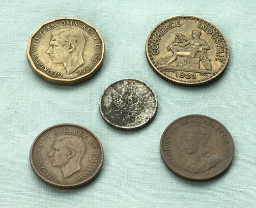 Lot Of 1920s & 40s Mixed Foreign World Coins