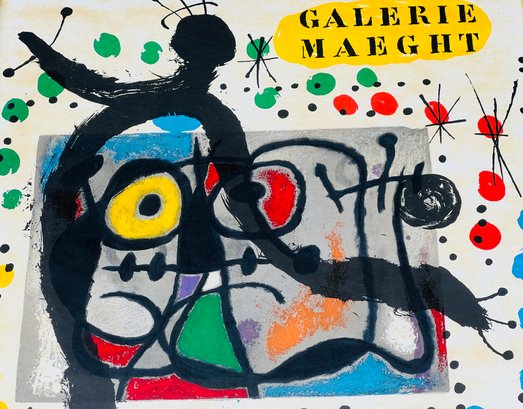 1970 Galerie Maeght Joan Miro Lithograph Framed Poster