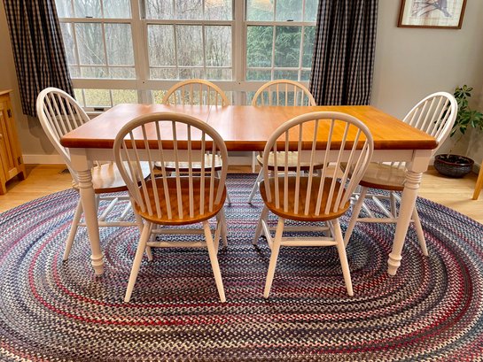Oak Dining Table With Six Dining Chairs