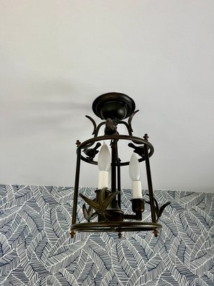 An Iron Birdcage Lantern By JVI Designs - Powder Room