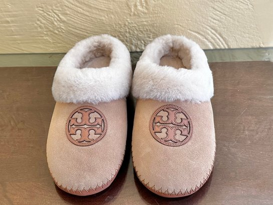 Pair Of Tory Burch Cooley Slippers, Size 9M Womens