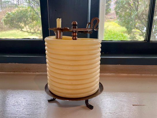 Beeswax Rope Candle With Holder