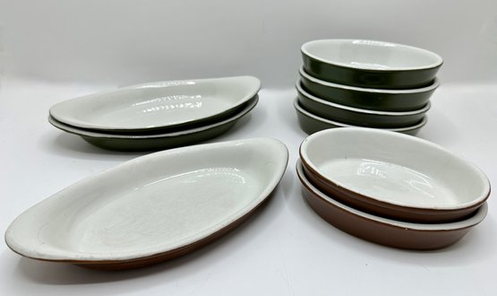 Vintage Hall Serving Dishes In 2 Sizes: 522 & 571 (9 Pieces)