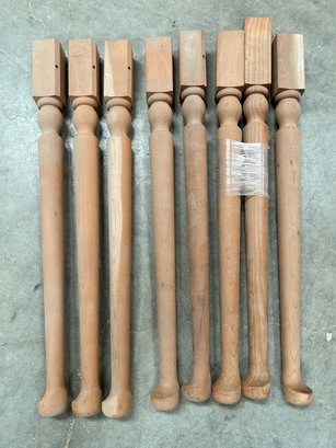 Group Of 8 Cherry Table Legs Lot # 2