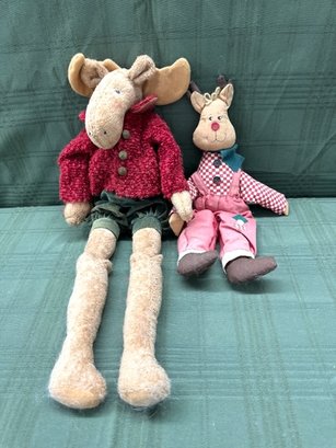 Two Stuffed Animals, One With Delton Products Tag - SHIPPING AVAILABLE