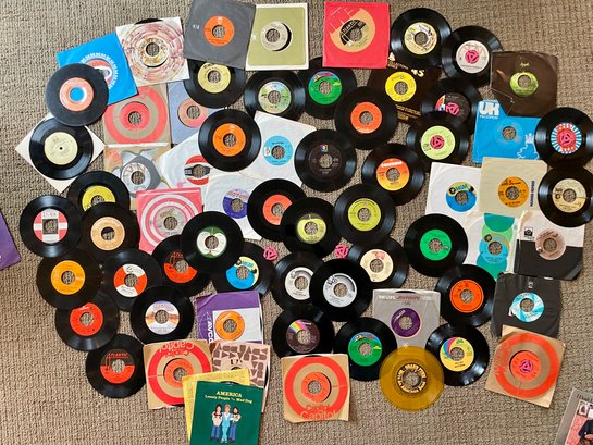 Large Collection Of 45s Records - Mostly 1970s