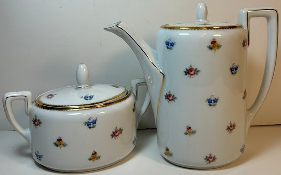 Beautiful Rosenthal Selb Floral Teapot & Sugar Dish