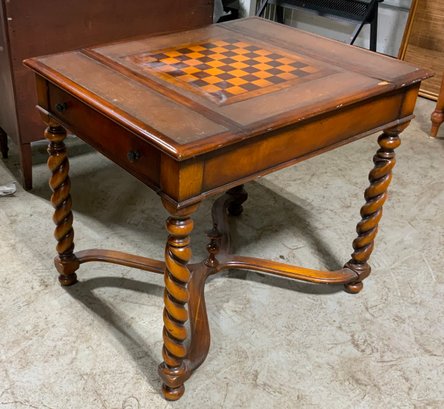 Theodore Alexander Mahogany Leather Top Game Table