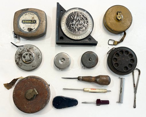 Lot Of Vintage Tape Measures & More!