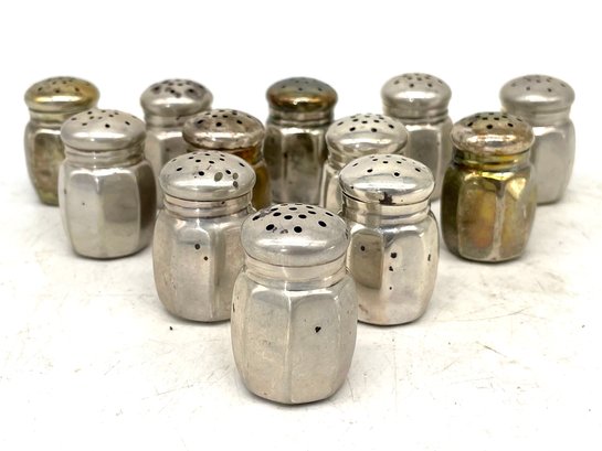 A Large Collection Of Sterling Silver Salt And Pepper Shakers