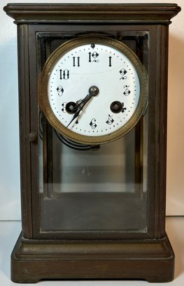 Gorgeous Beveled Glass Regulator Clock