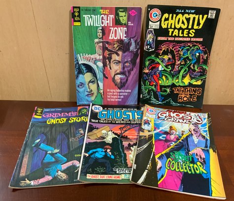 5 Vintage Comic Books From 1974 ~ Twilight Zone, Ghostly Tales & More ~
