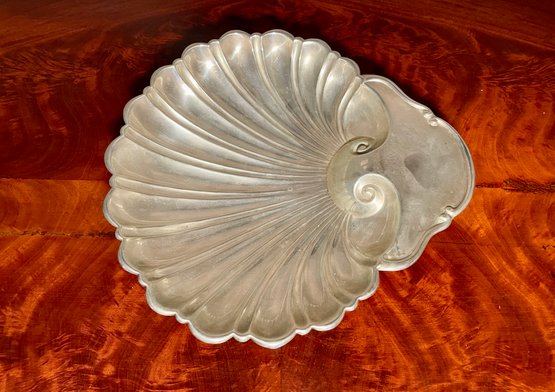 Sterling Silver Shell Form Footed Serving Bowl