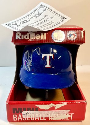 Signed Alex Rodriguez Baseball Helmet