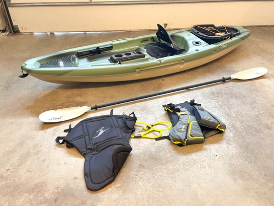 Like New Pelican Sentinel 100x Angler Kayak With Accessories