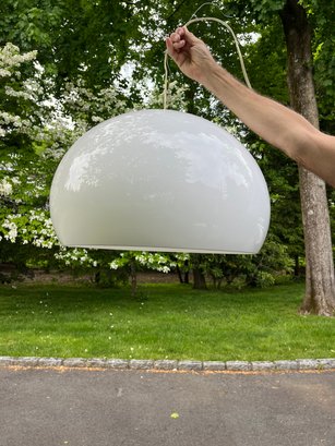 A Modern Acrylic Single Bulb Pendant Light