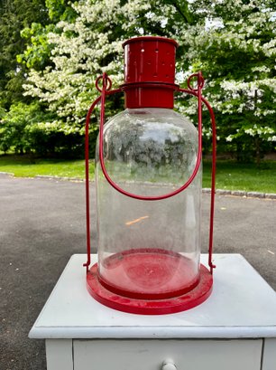 A Red Metal Lantern