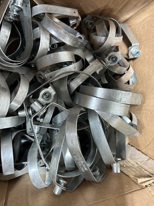 Large Box Of New Pipe Hangers