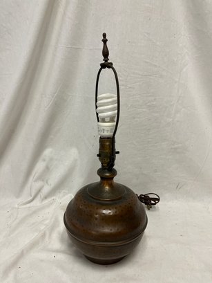 Arts & Crafts Hammered Copper Lamp