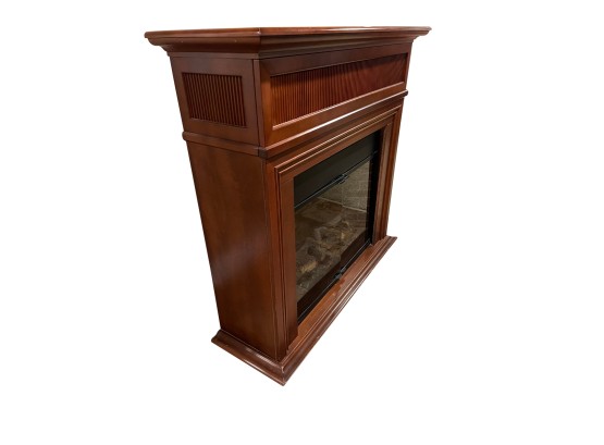Electric Fireplace Mantle With Fluted Trim