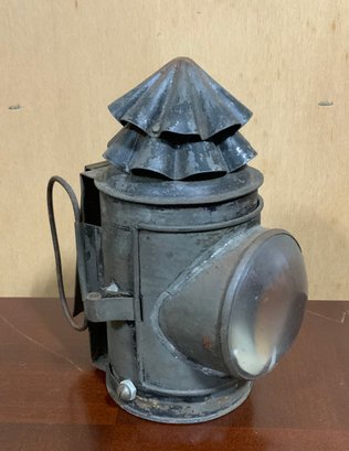 Antique Mid 19th Century Bullseye Signal Lantern