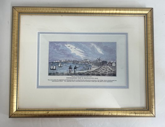 Vintage Framed North-eastern View Of Provincetown, Mass Print