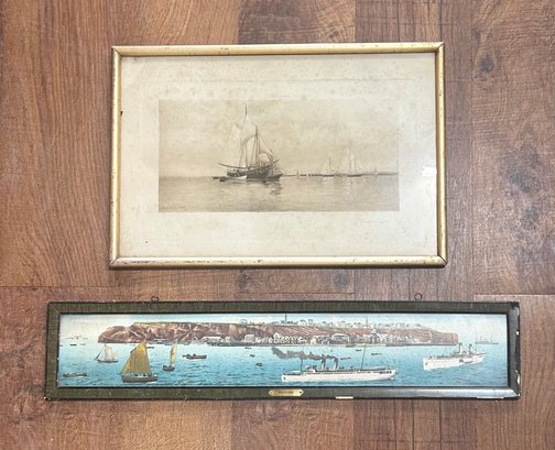 Lot Of 2 Framed Sailboat Prints