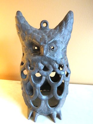 Garden Wrought Iron Owl Lantern