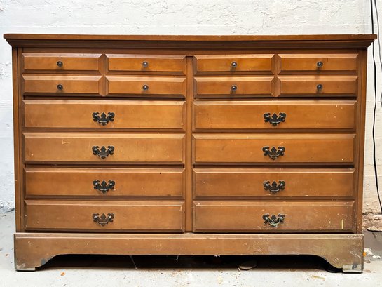 A Vintage Mid Century Maple Chest Of Drawers