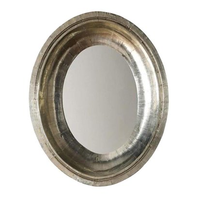 A 'lazy Susan' Royal German Mirror - Oval - Clad In Silver