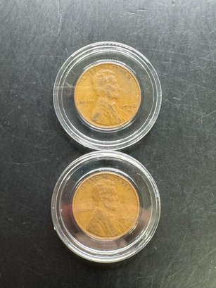 2 Wheat Pennies 1940, 1940-D