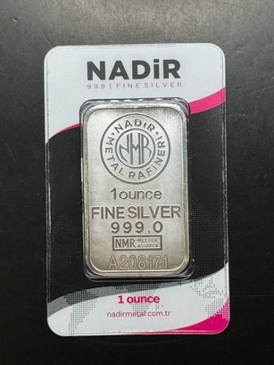Nadir One Ounce .999 Fine Silver Bar