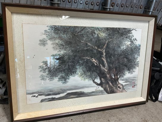 Beautiful Signed And Framed Asian Art