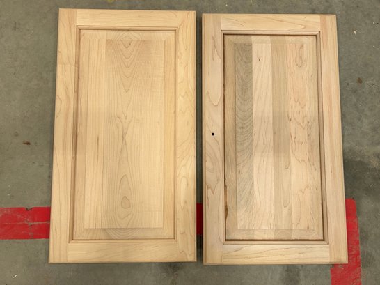 NEW Pair Solid Ash Cabinet Doors Lot # 1